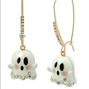 Glow in the dark Betsey Johnson ghost Halloween earrings